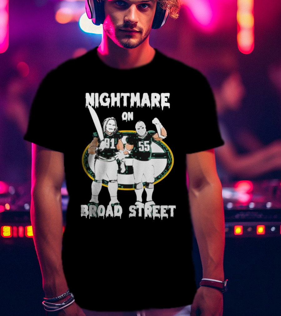 Nightmare On Broad Street 91 55 Football Players T-Shirt