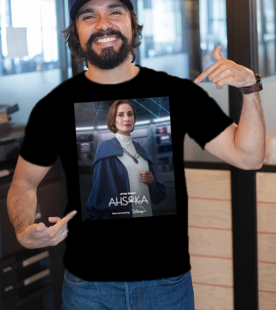 Star Wars Ahsoka Now Streaming Disney Plus Mon Mothma Character T-Shirt