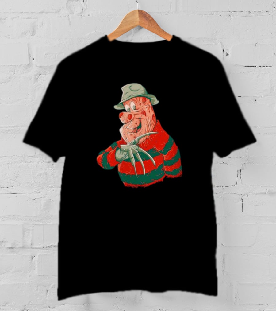Flintstone Freddy Krueger Nightmare Crossover Mashup T-Shirt
