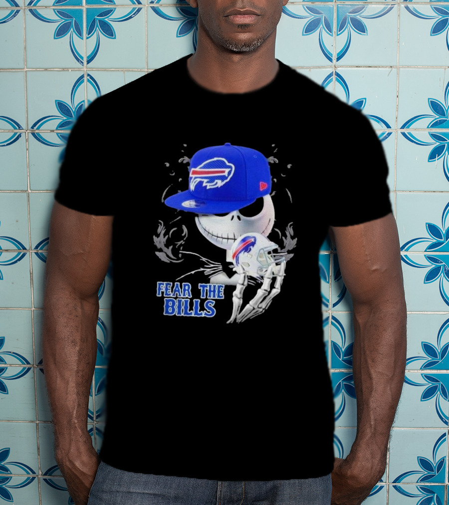 Buffalo Bills Halloween Jack Skellington Fear The Bills T-Shirt