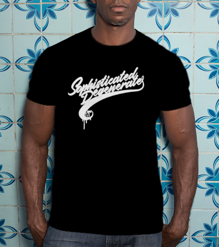 Sophisticated Degenerate Graffiti Style Text With Dripping Paint Effect T-Shirt