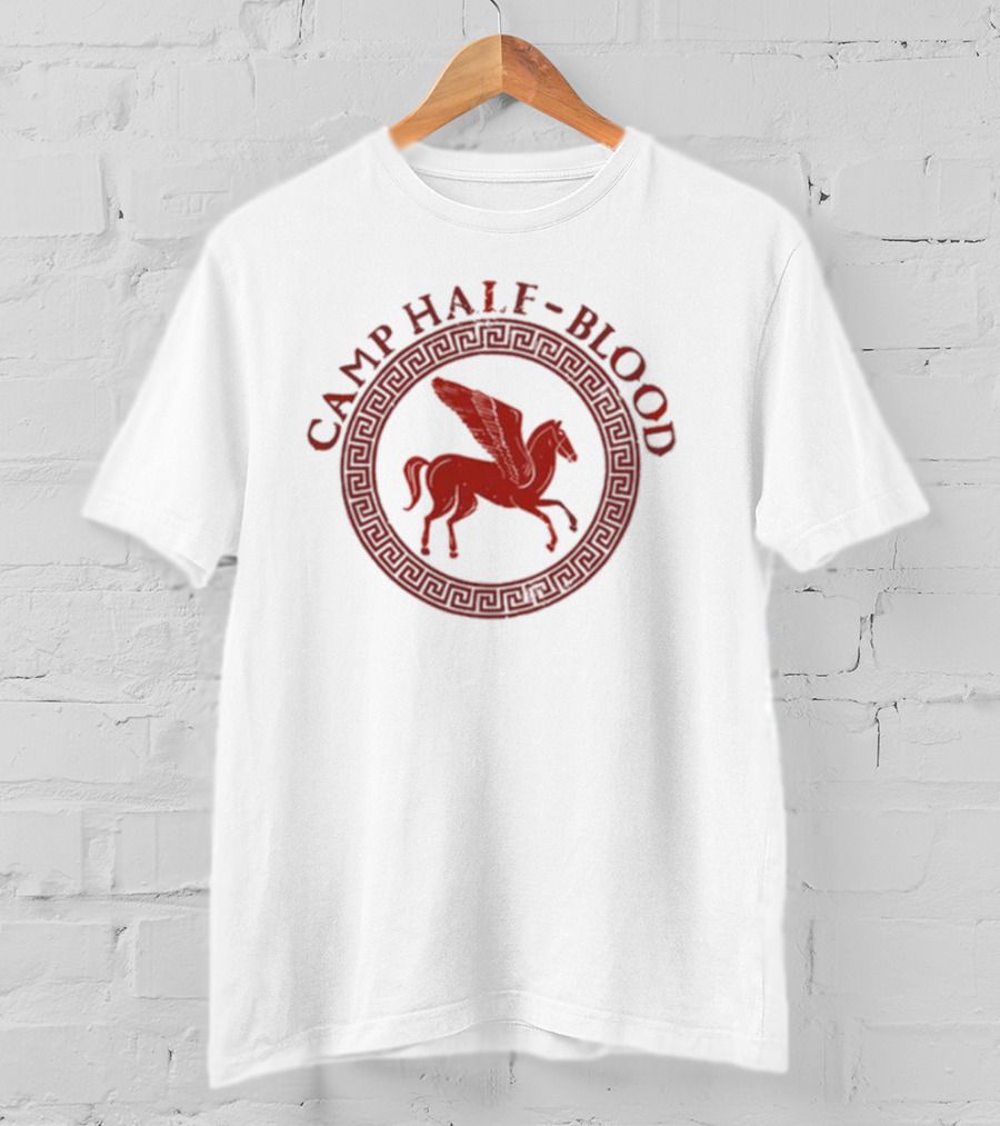 Camp Half-Blood Pegasus Symbol In Greek Style Circle T-Shirt