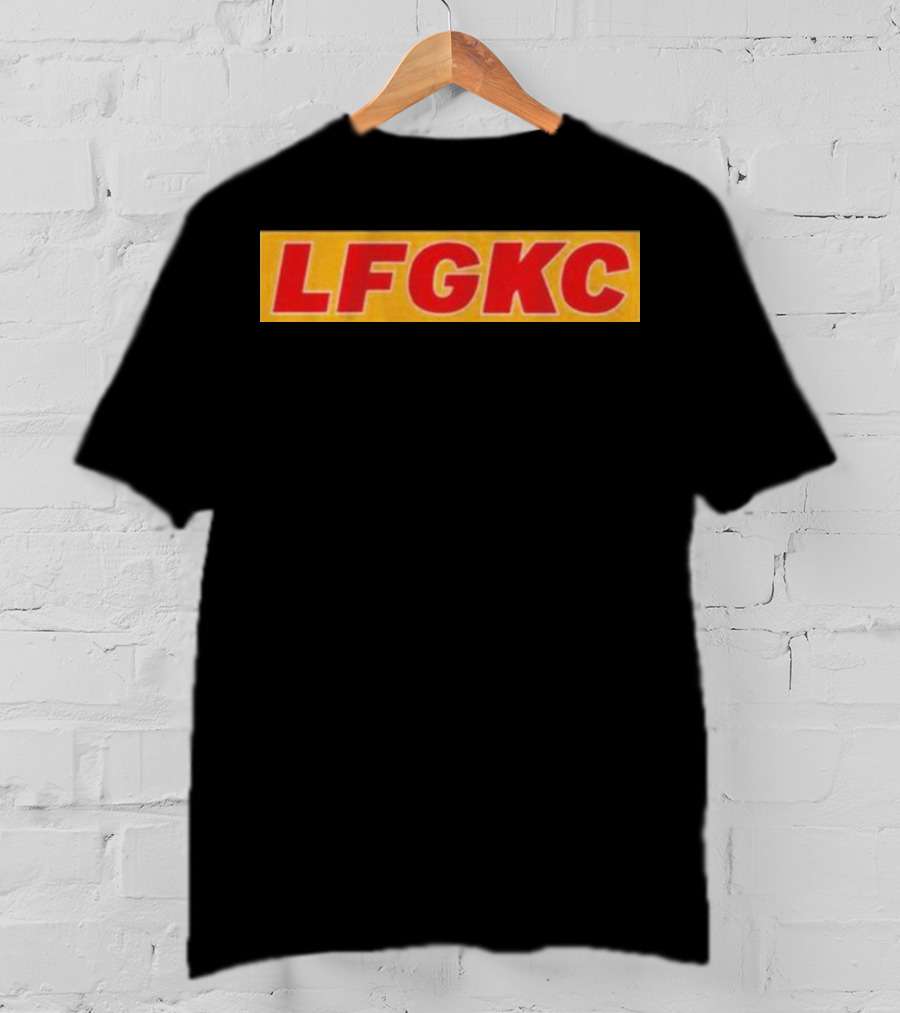LFG KC Kansas City Football Red Gold Text T-Shirt
