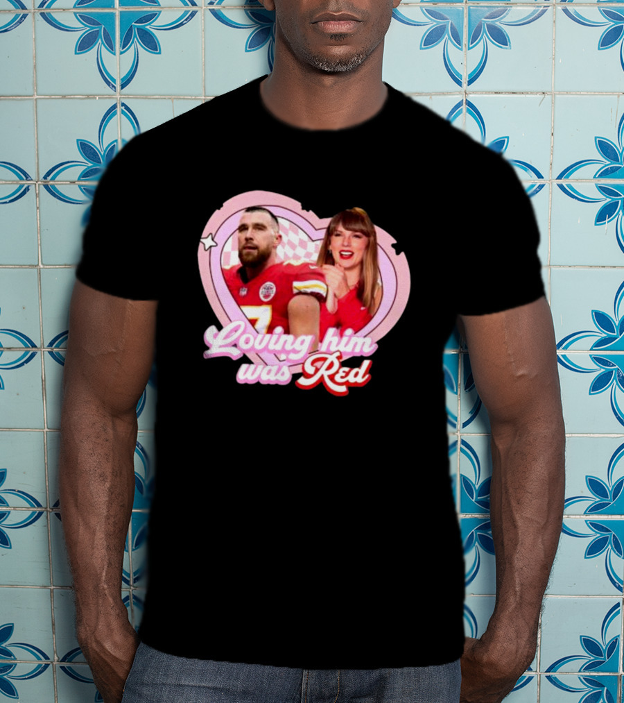 Loving Him Was Red Chiefs Football Heart Icons T-Shirt
