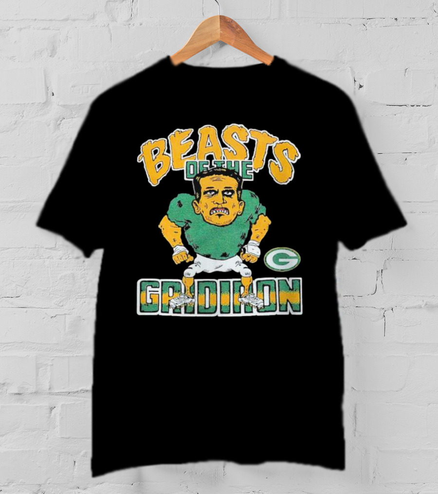 Beasts Of The Gridiron Green Bay Packers Player Caricature T-Shirt
