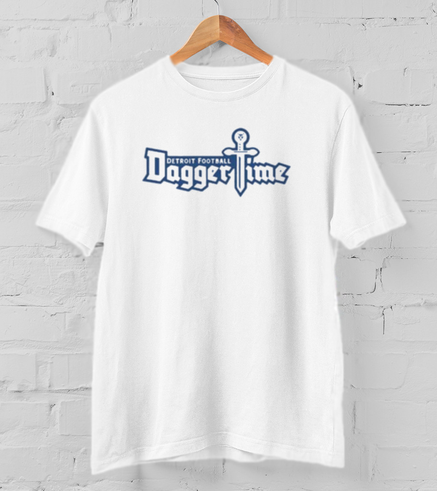 Detroit Football Dagger Time Retro Sword T-Shirt