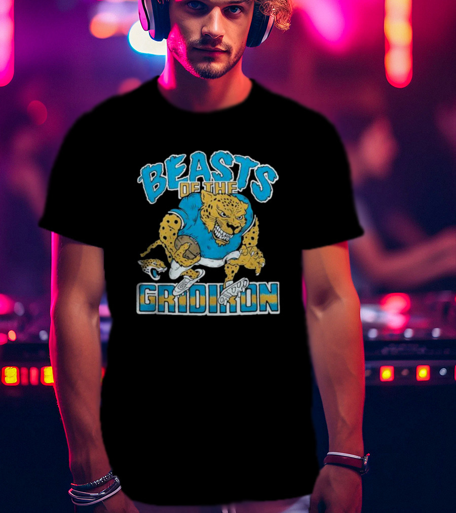 Jacksonville Jaguars Beasts Of The Gridiron Fierce Football Jaguar T-Shirt