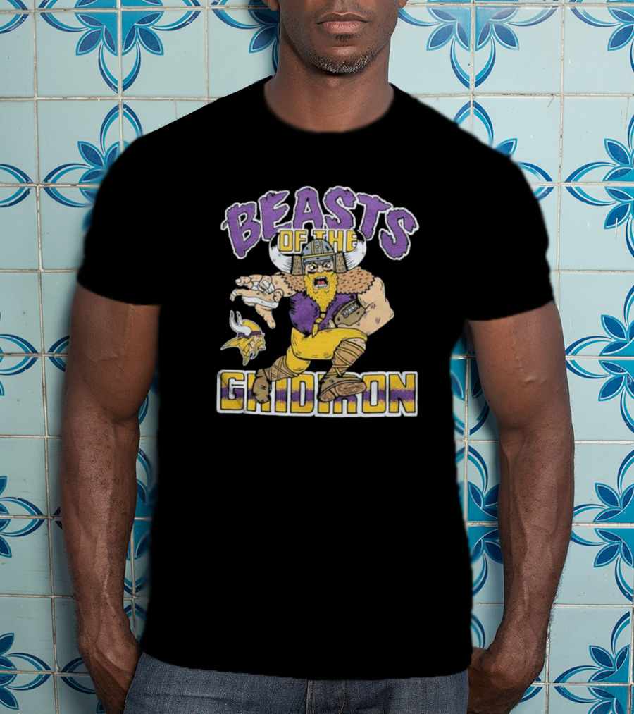 Beasts Of The Gridiron Minnesota Vikings Viking Warrior T-Shirt