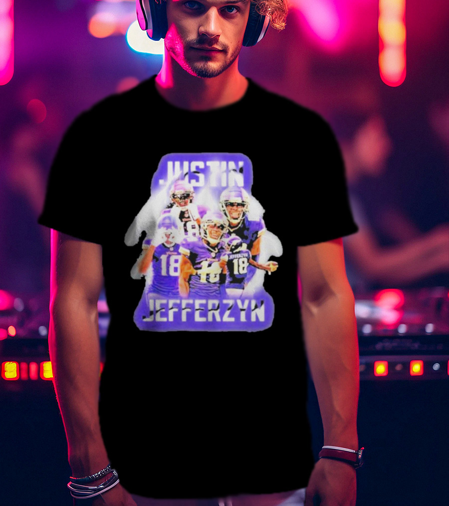 Justin Jefferzyn Freezertarps Purple Football Player Collection T-Shirt