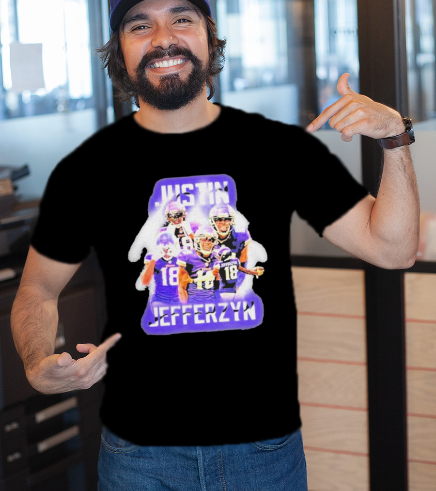 Justin Jefferzyn Freezertarps Purple Football Player Collection T-Shirt