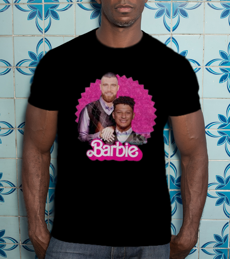 Patrick Mahomes Travis Kelce Barbie Kansas City Football T-Shirt