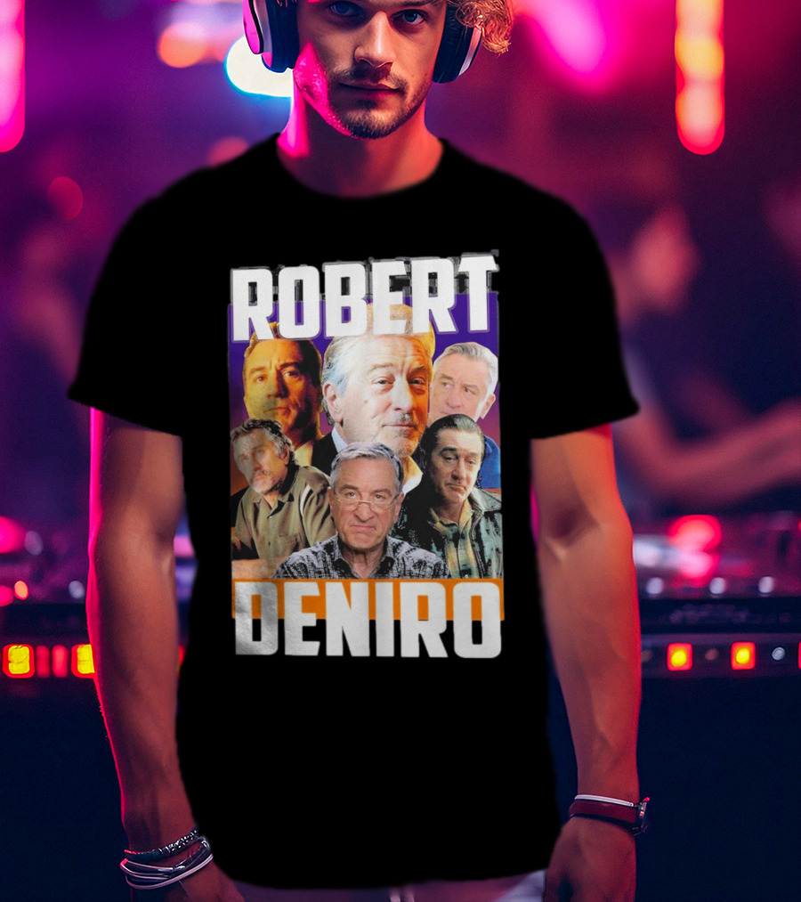 Robert De Niro Iconic Movie Roles Collage T-Shirt