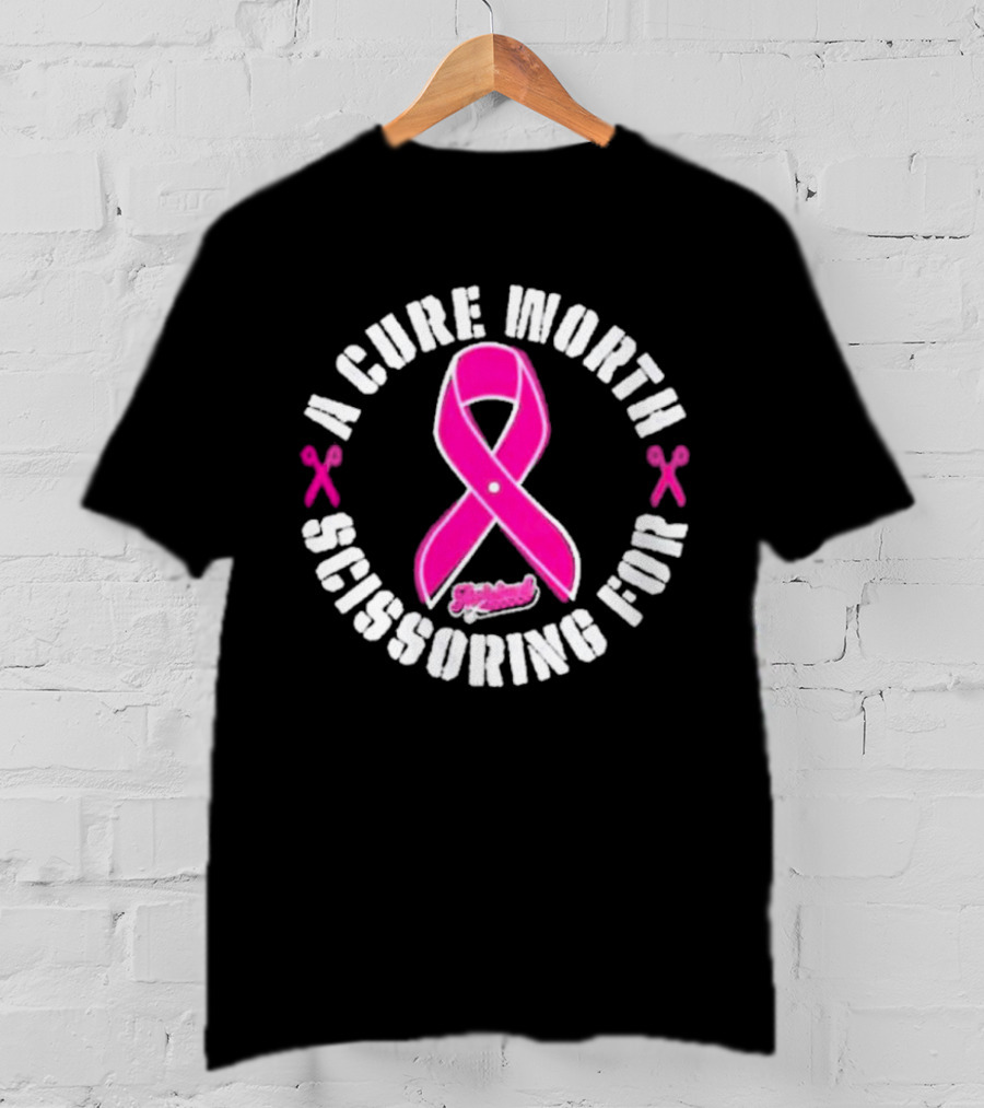 A Cure Worth Scissoring For Pink T-Shirt