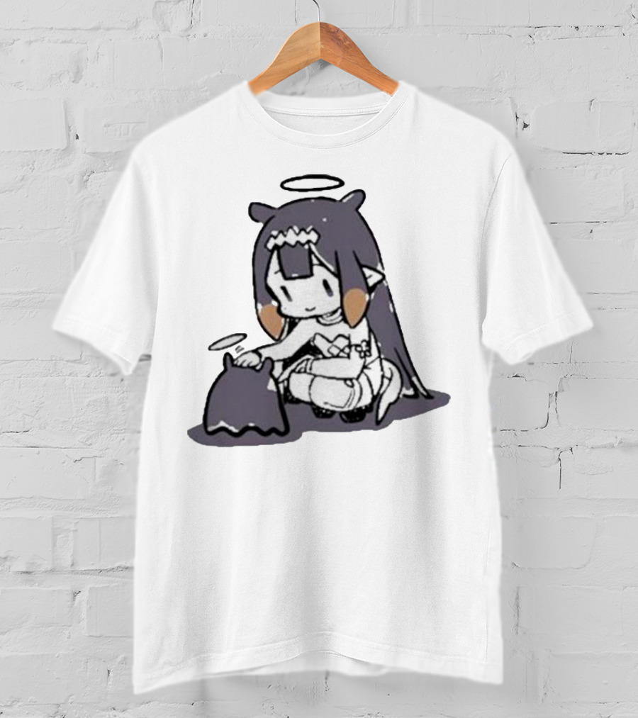Hololive Ninomae Inanis Tako Fan Art Cute Anime Character Interaction T-Shirt