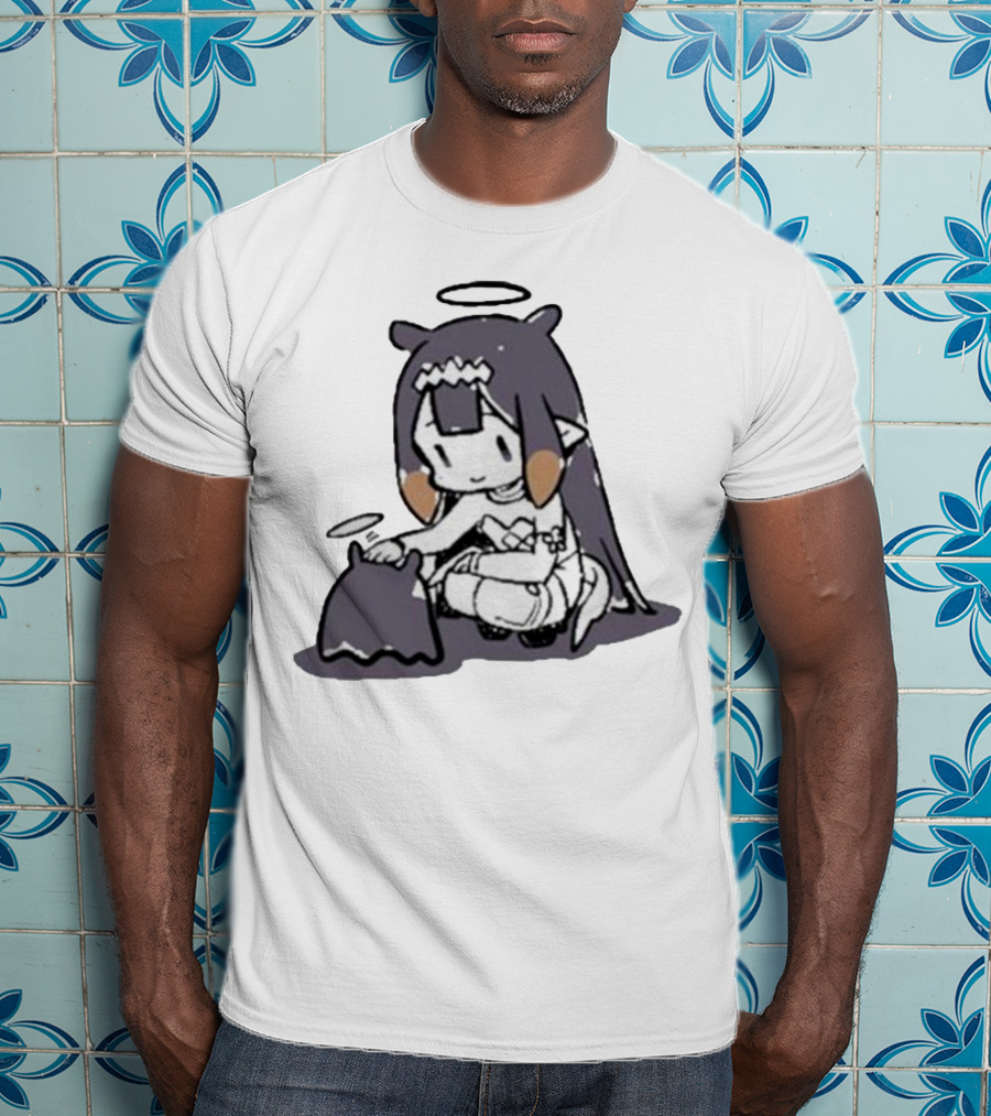 Hololive Ninomae Inanis Tako Fan Art Cute Anime Character Interaction T-Shirt