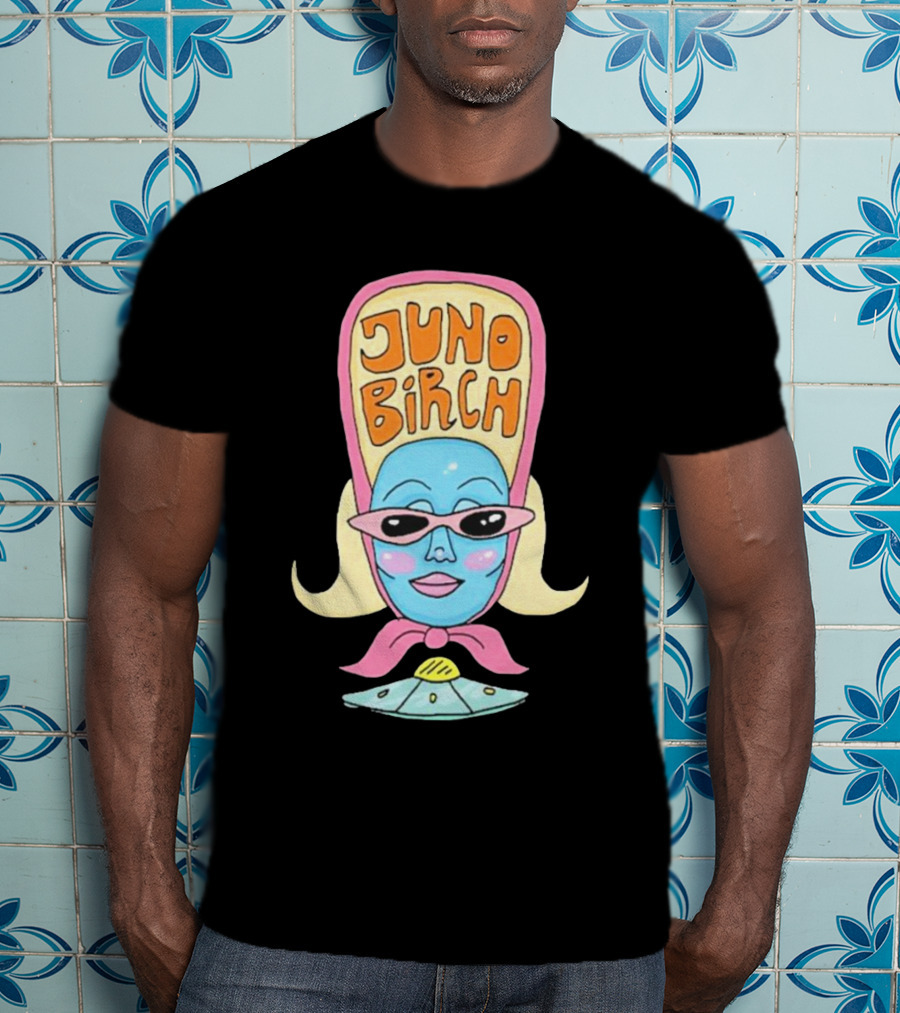 Juno Birch Retro Alien Cartoon T-Shirt