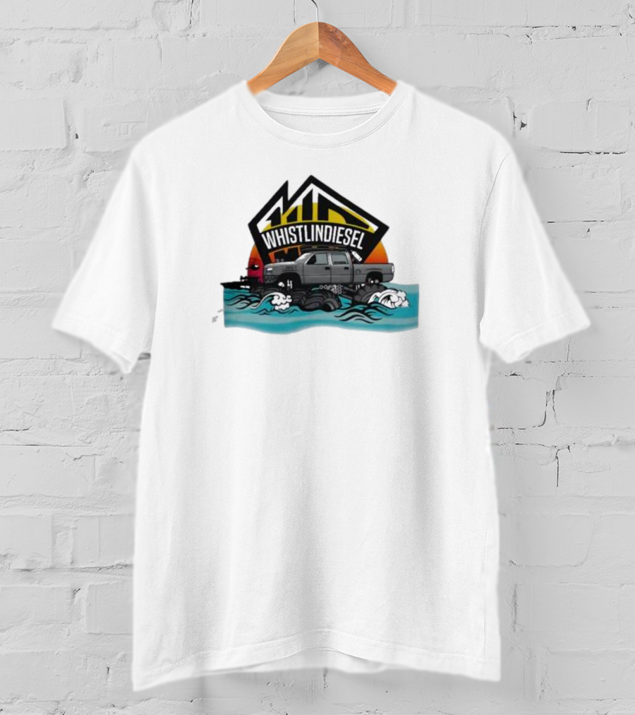 Whistlindiesel Truck Ocean Adventure Coast Guard Waves T-Shirt