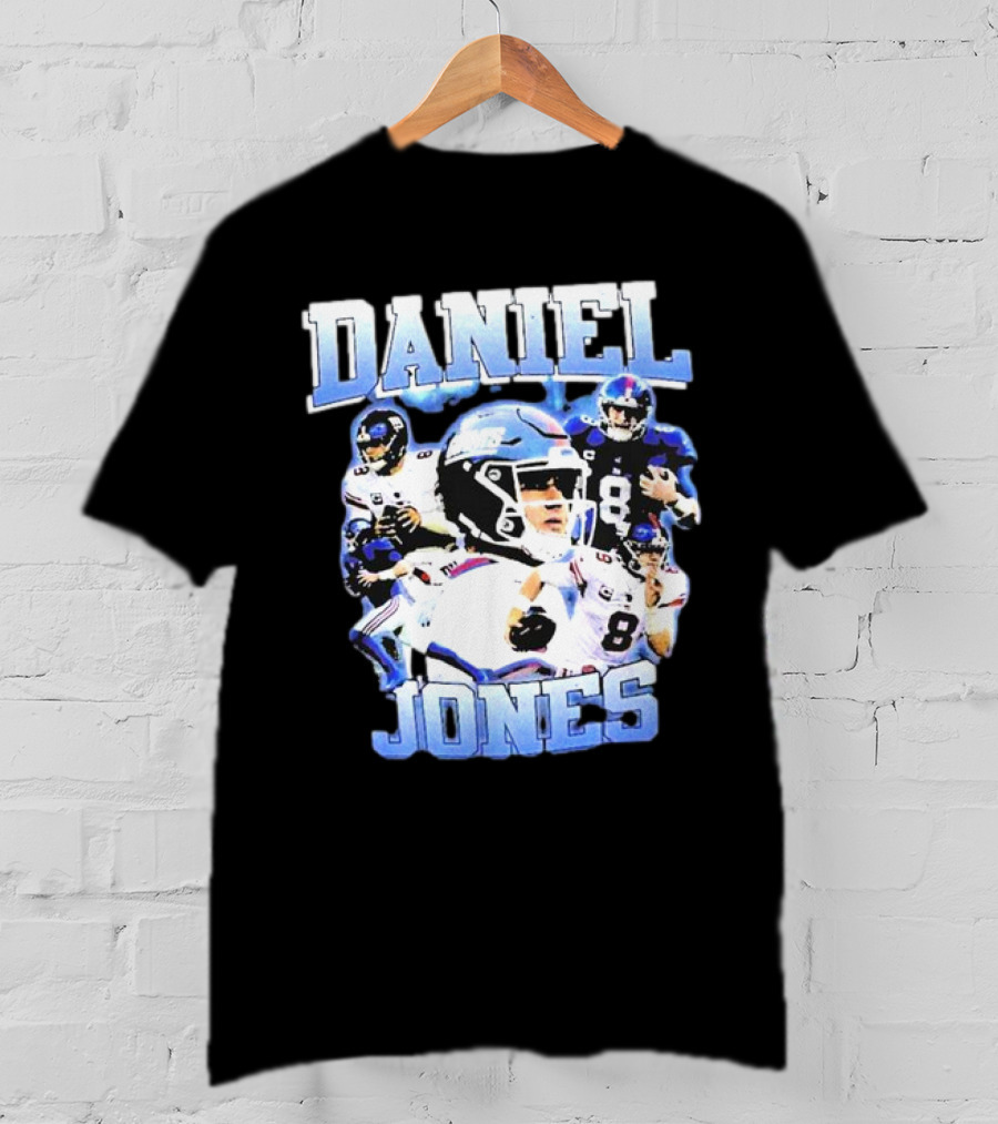 Daniel Jones Ny Giants Football Quarterback Montage T-Shirt