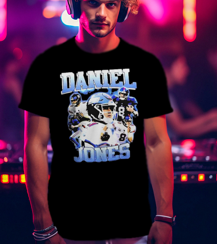 Daniel Jones Ny Giants Football Quarterback Montage T-Shirt