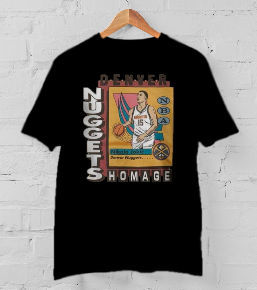 Denver Nuggets Nikola Jokic NBA Nuggets Homage Trading Card T-Shirt