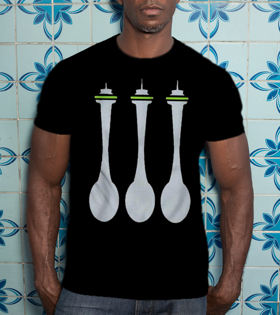 Seattle Spoon Space Needle Trio T-Shirt