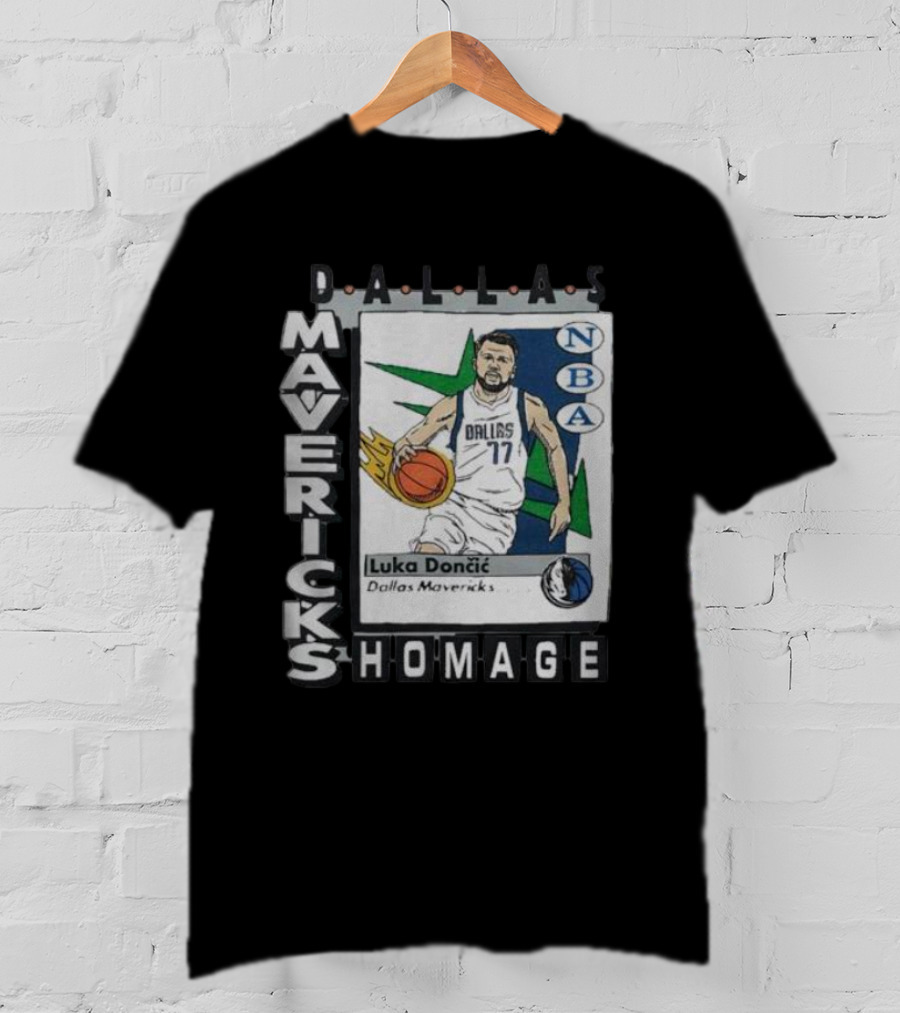 Dallas Mavericks Homage NBA Trading Card Luka Dončić 77 T-Shirt