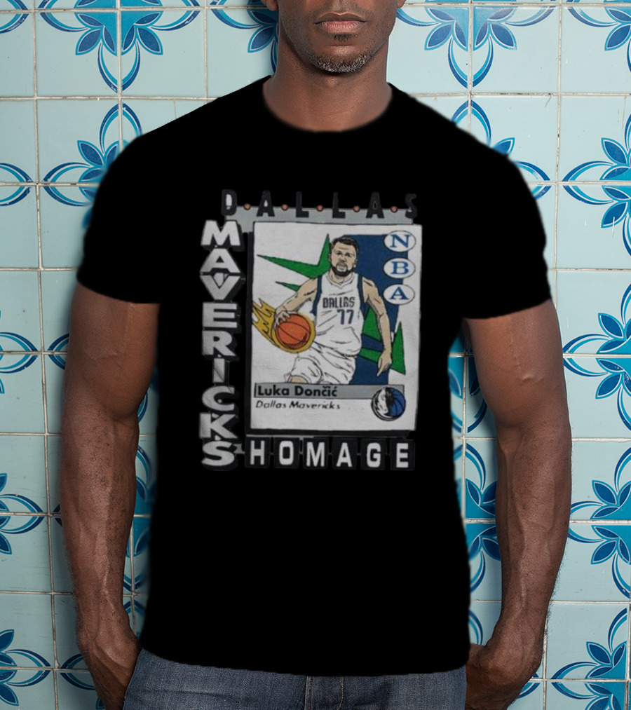 Dallas Mavericks Homage NBA Trading Card Luka Dončić 77 T-Shirt