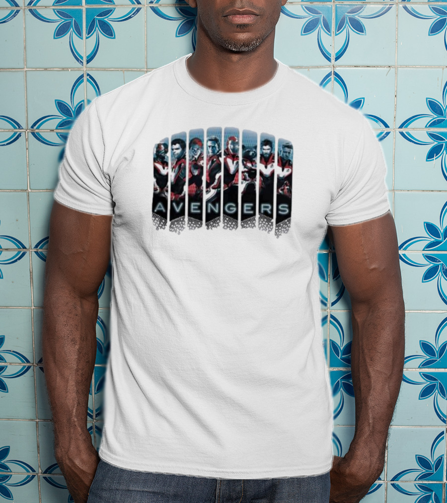 Marvel Comics Avengers Iconic Character Lineup T-Shirt