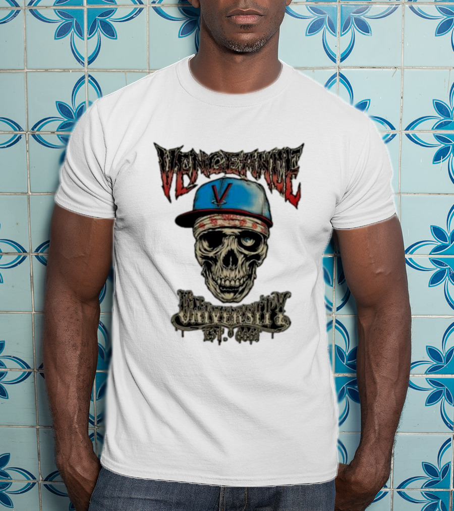 Vengeance University Zacky Vengeance Skull Cap Est 666 T-Shirt