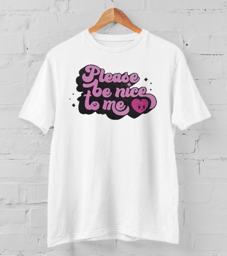 Please Be Nice To Me Heart Emoticon T-Shirt