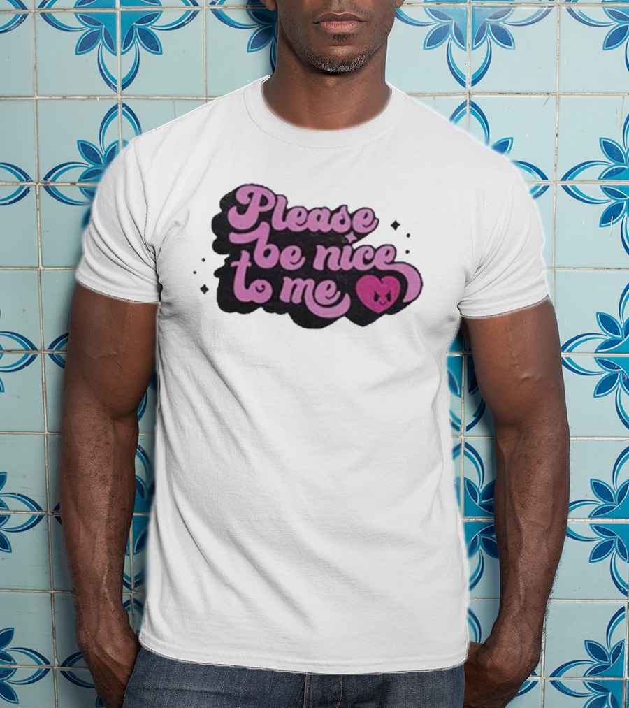 Please Be Nice To Me Heart Emoticon T-Shirt