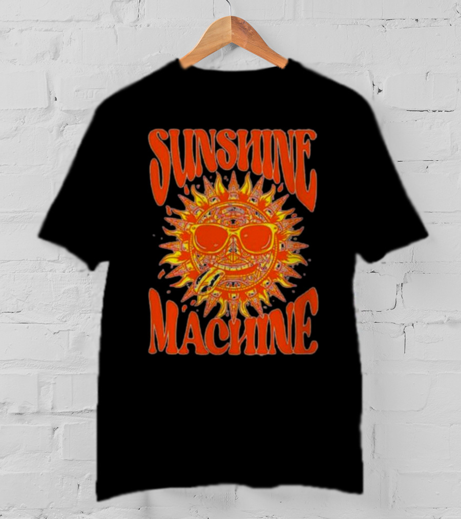 SUNSHINE MACHINE Smiling Sun With Sunglasses And Vibrant Colors T-Shirt