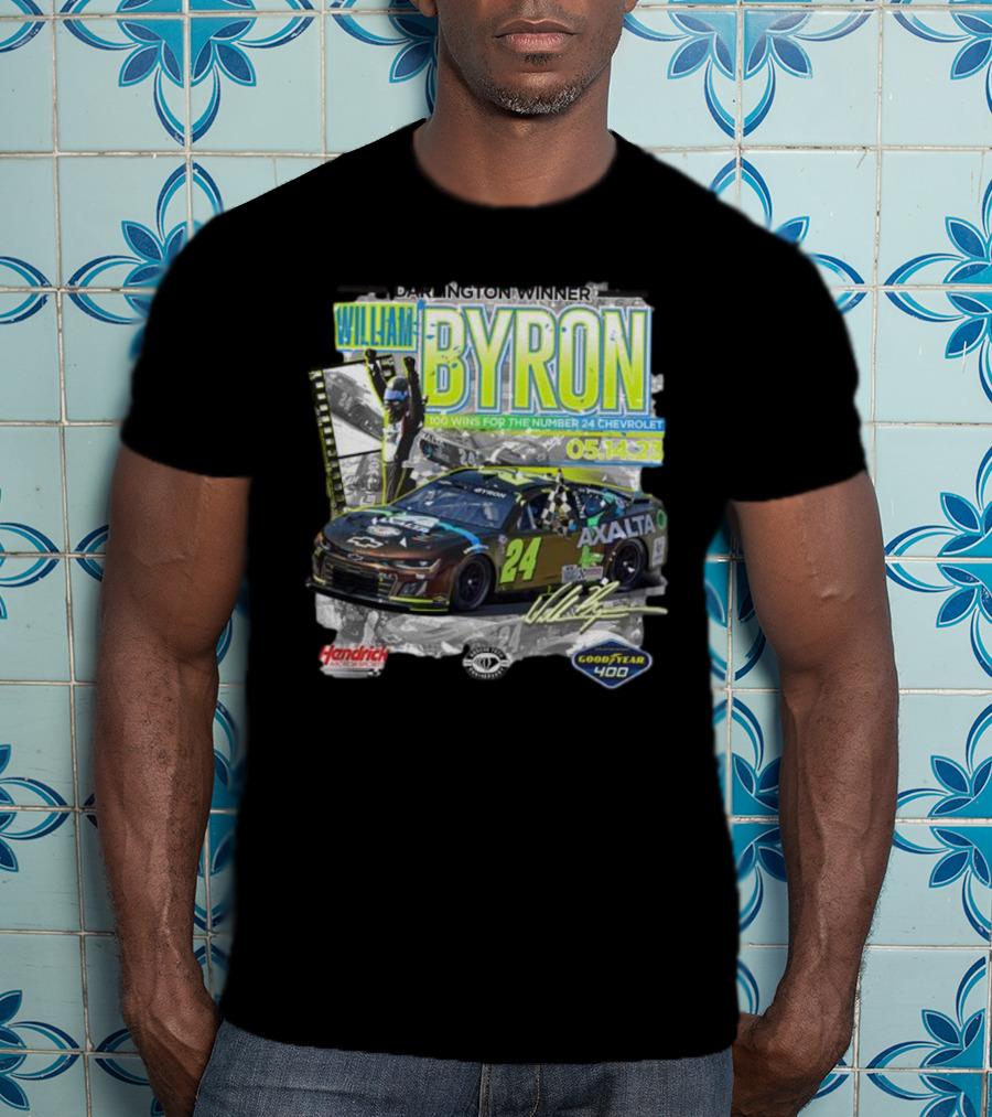 Darlington Winner William Byron 100 Wins Number 24 Chevrolet Axalta Goodyear 400 05.14.23 T-Shirt