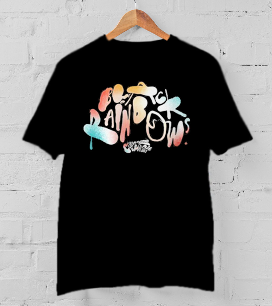 Corinne Bailey Rae Black Rainbows Colorful Typography T-Shirt