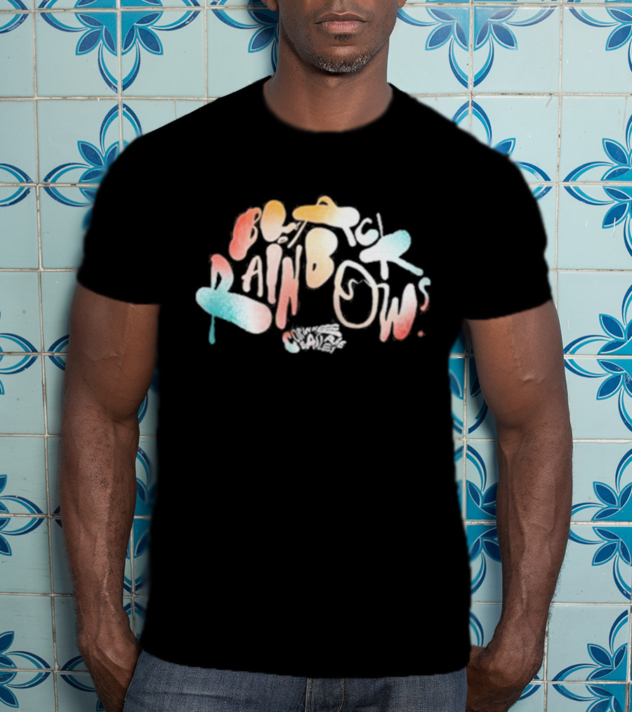 Corinne Bailey Rae Black Rainbows Colorful Typography T-Shirt
