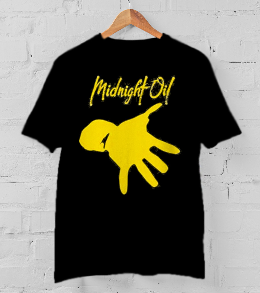 Midnight Oil Yellow Hand T-Shirt