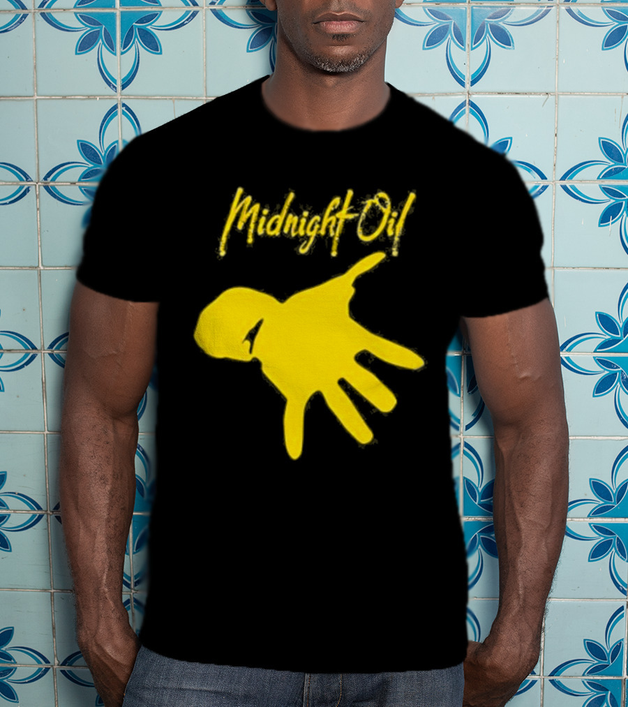 Midnight Oil Yellow Hand T-Shirt
