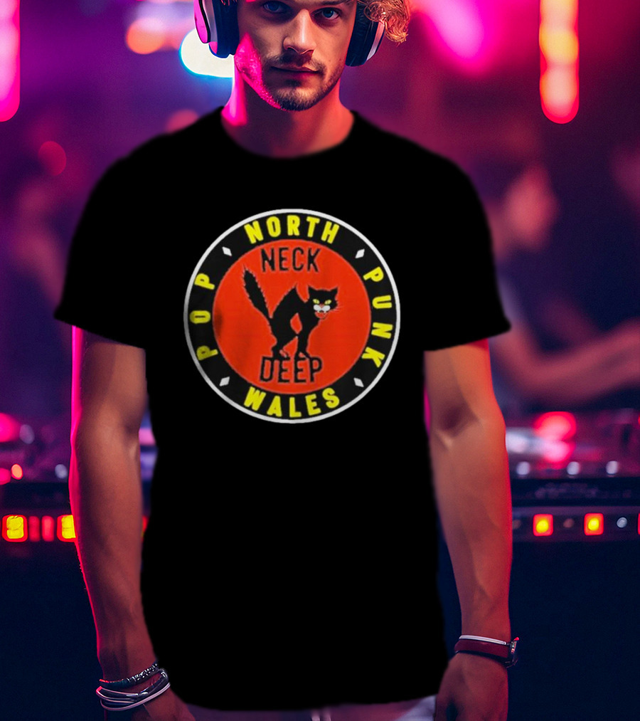 Neck Deep North Wales Pop Punk Cat T-Shirt