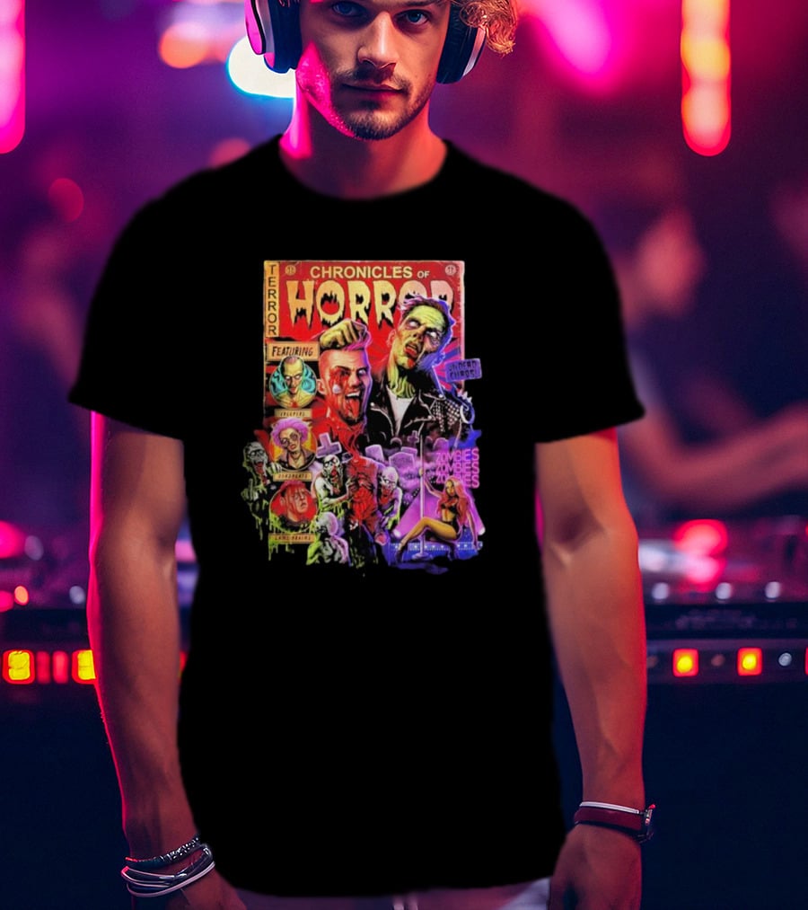 Chronicles Of Horror Terror Featuring Undead Chaos Zombies T-Shirt