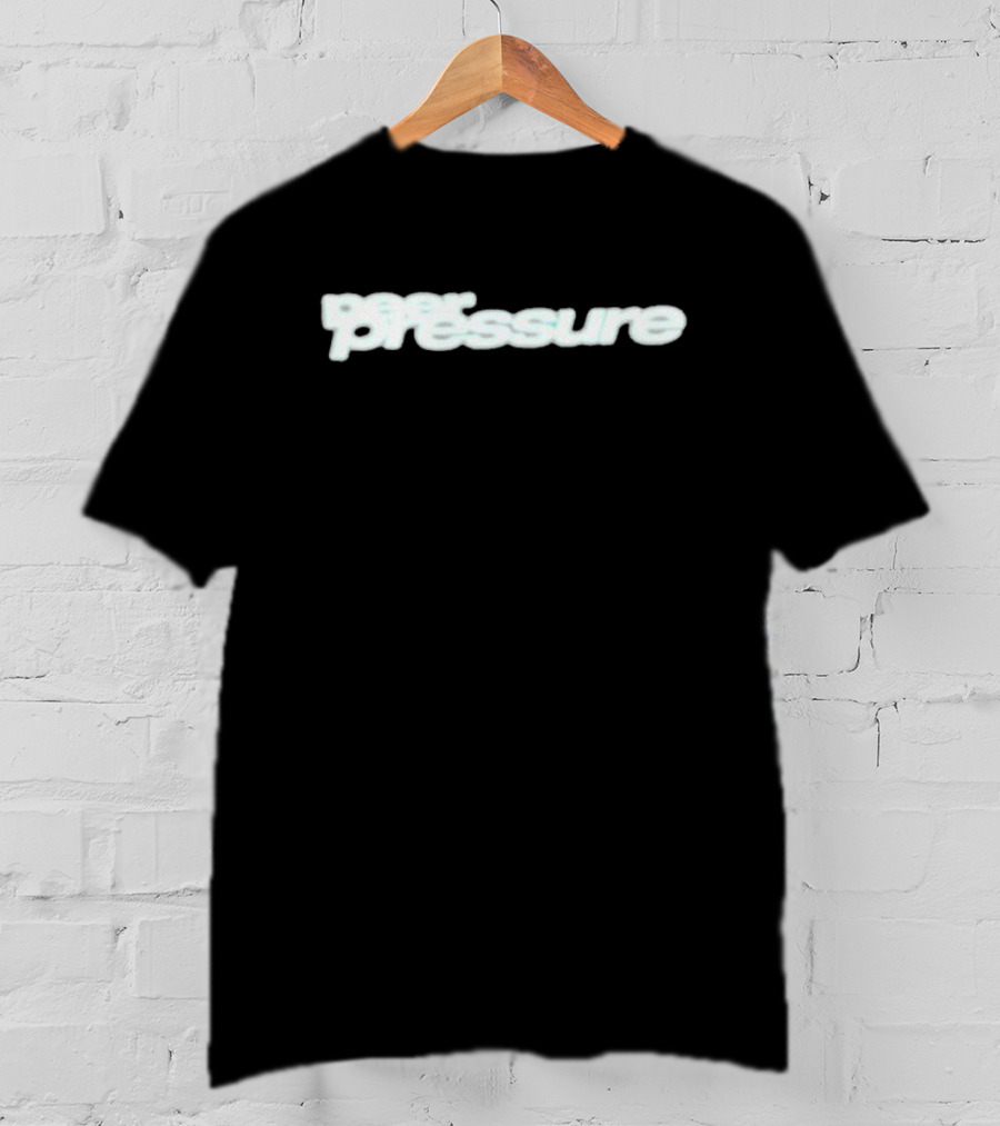 Drake Peer Pressure Bold Blurred Text T-Shirt