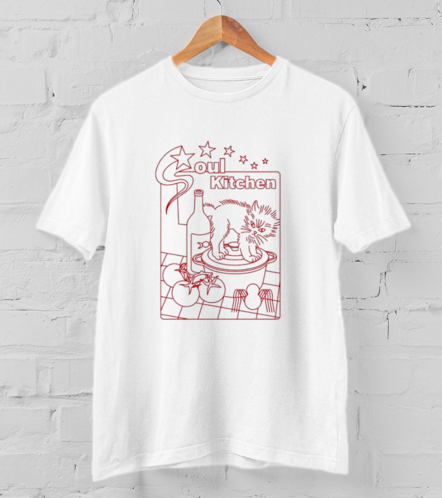 Soul Kitchen Stars Wine Cat Tomato T-Shirt