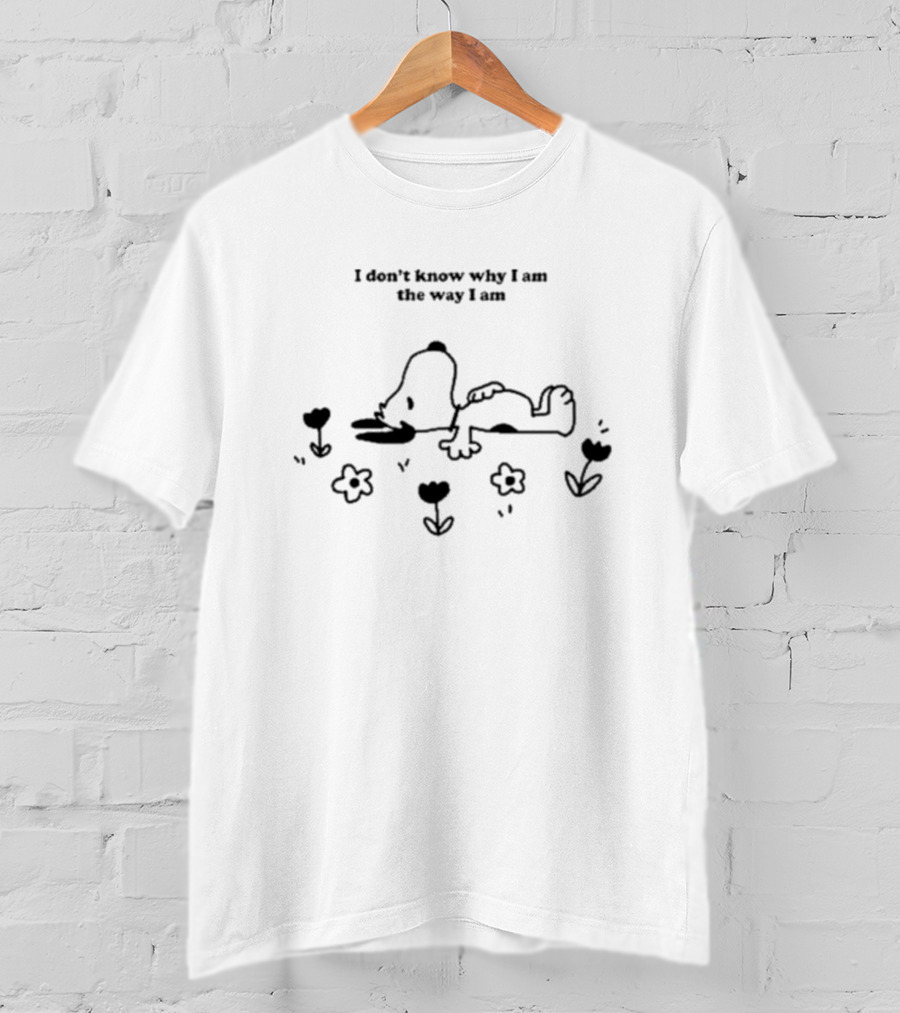 Snoopy Lying Among Flowers I Don’t Know Why I Am The Way I Am T-Shirt