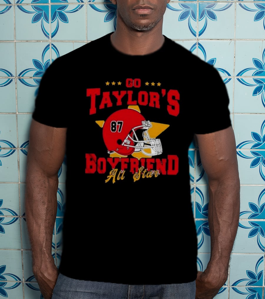 Go Taylor’s Boyfriend All Star Football Helmet 87 T-Shirt