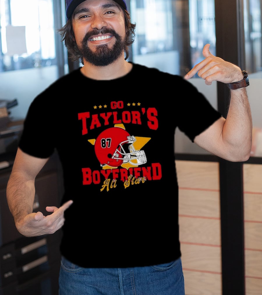 Go Taylor’s Boyfriend All Star Football Helmet 87 T-Shirt