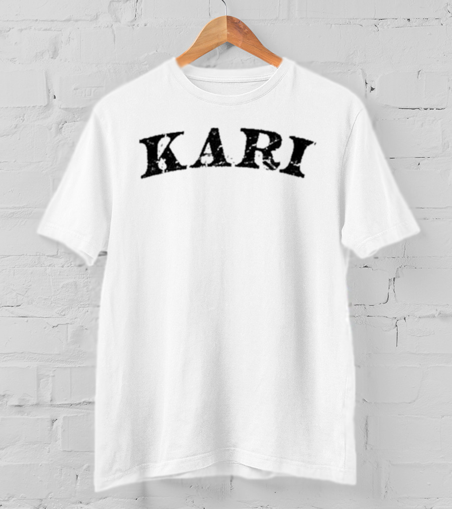 Karisrack Kari White Arch Text T-Shirt