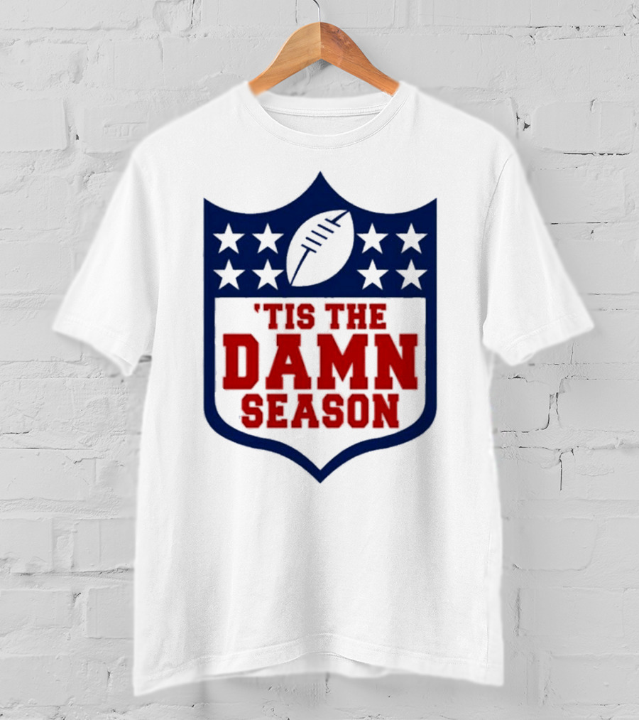 'Tis The Damn Season Football Shield T-Shirt