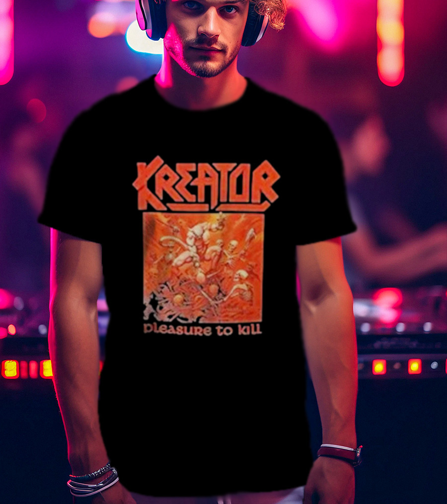 Kreator Pleasure To Kill Album Art Red T-Shirt