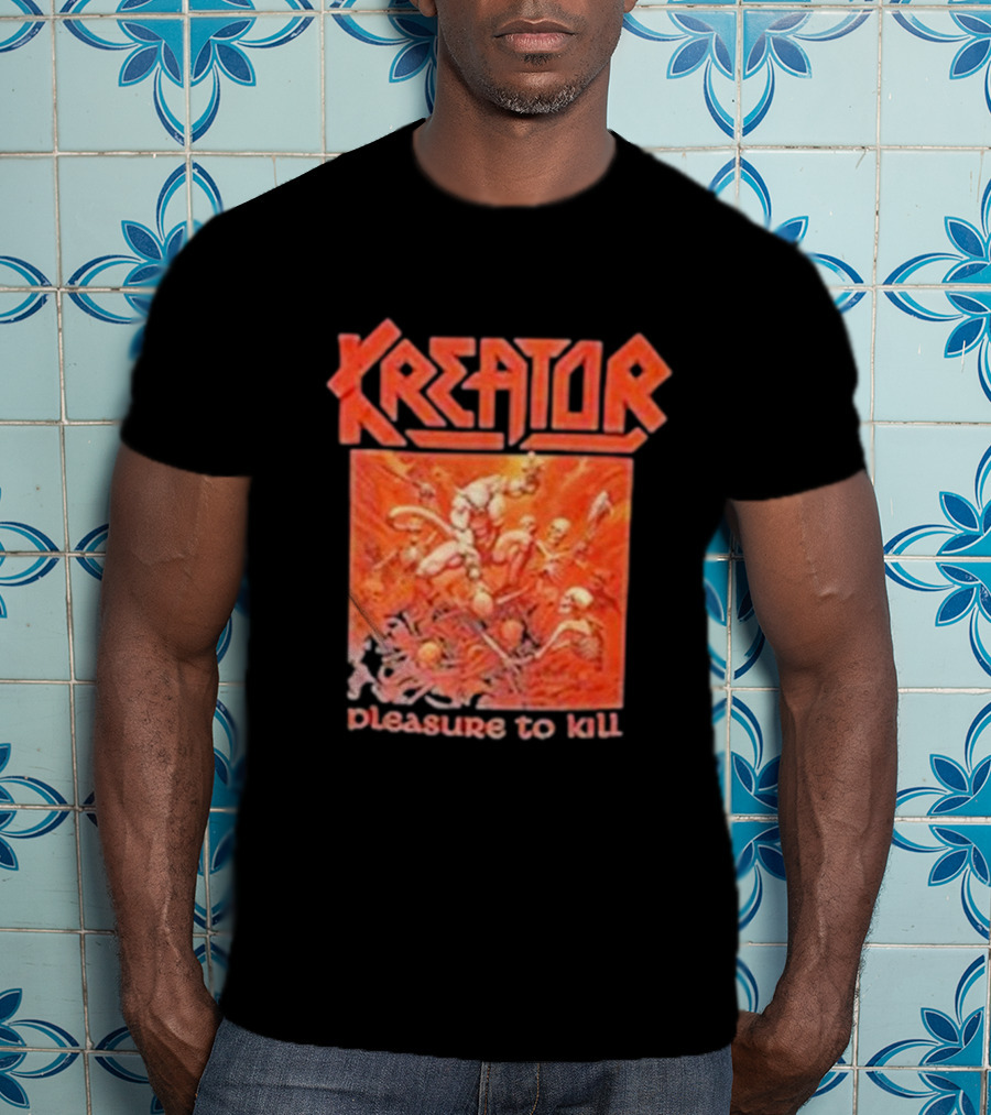 Kreator Pleasure To Kill Album Art Red T-Shirt
