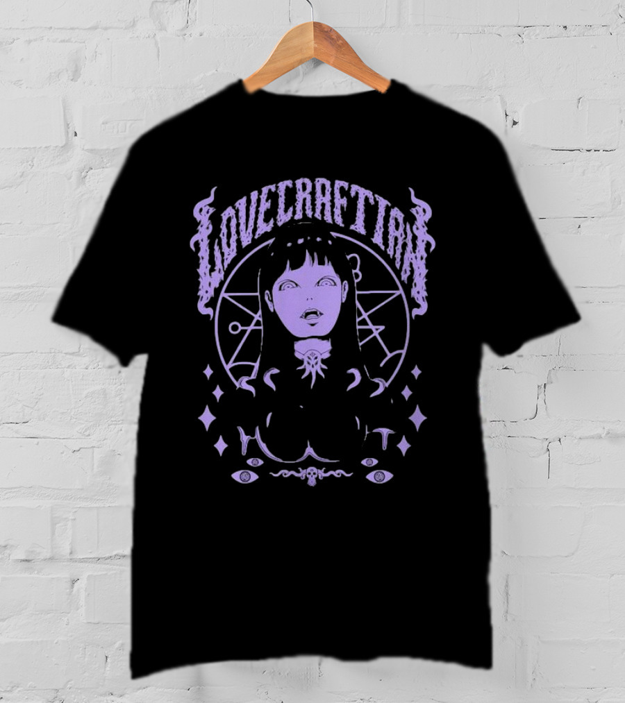 Lovecraftian Mystic Girl With Symbolic Elements T-Shirt