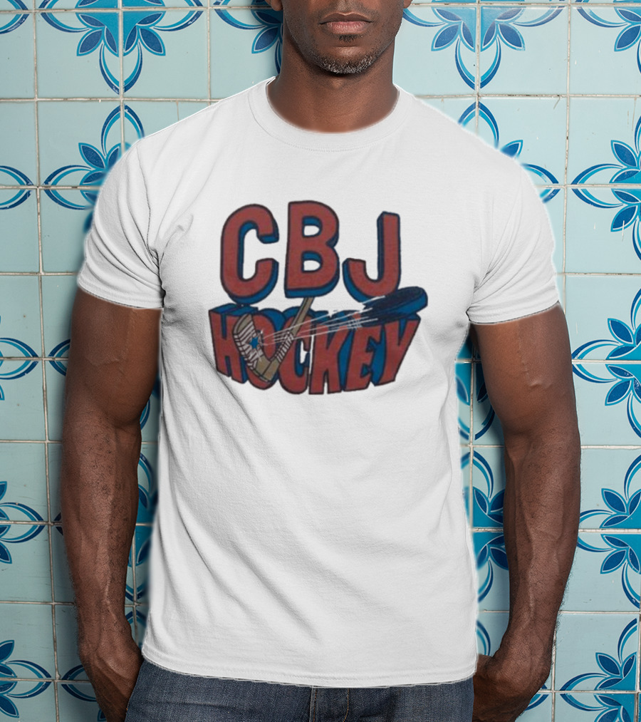 CBJ Hockey Stick And Puck T-Shirt